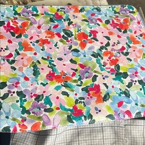 Colorful Floral Zip Pouch - Vibrant Multi-Color Pattern